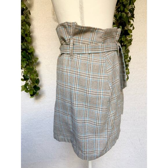 ILLA ILLA Plaid High Waisted Mini Skirt Women's Medium - Picture 4 of 9